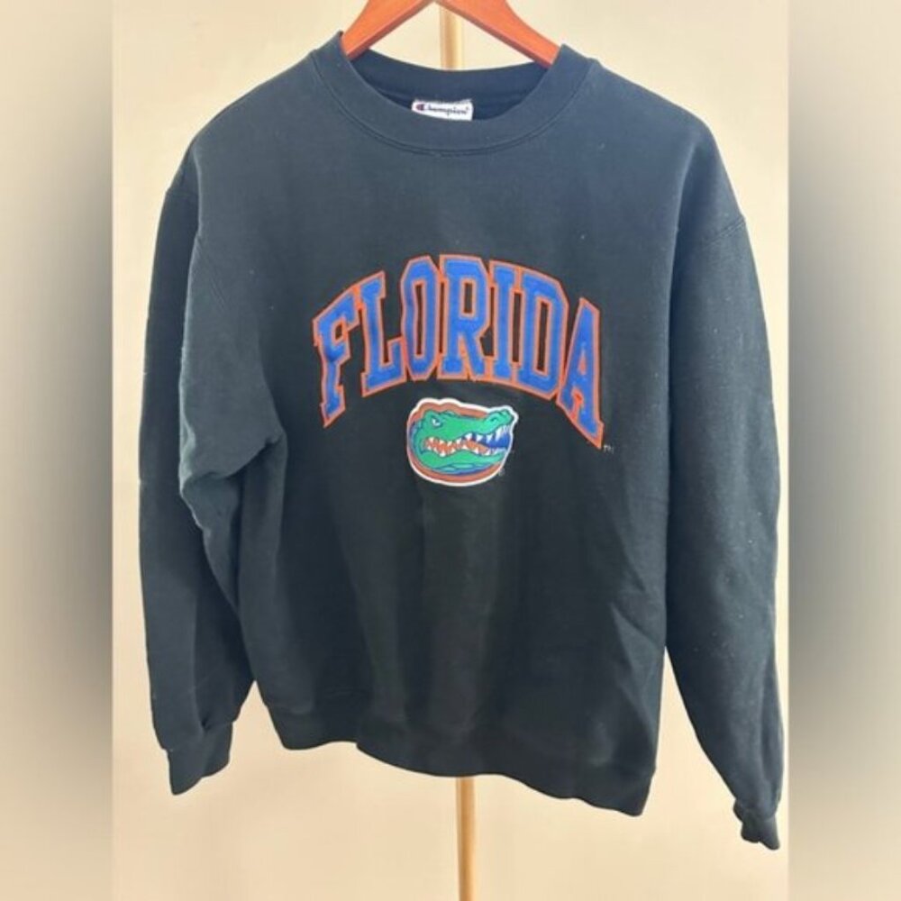 Champion Florida Gators Embroidered Crewneck Sweatshirt Men's Medium Black NCAA